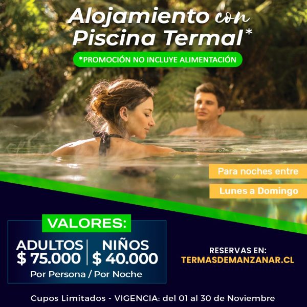 Alojamiento con Piscina Termal Sin Pensión – Noviembre
