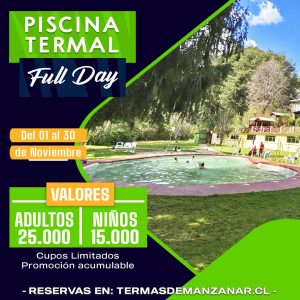 Ticket Piscina Termal – Full Day - Noviembre