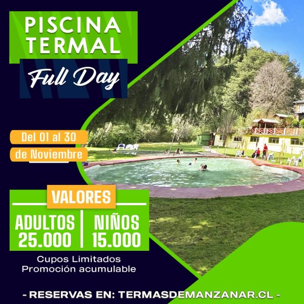 Ticket Piscina Termal – Full Day - Noviembre
