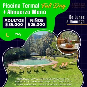 Promoción Termas Full Day + Almuerzo - Noviembre