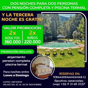 Promoción Alojamiento con Tercera Noche Gratis - Noviembre