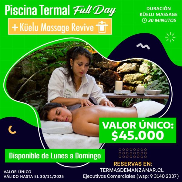 Promoción Termas Full Day + Masaje - Noviembre