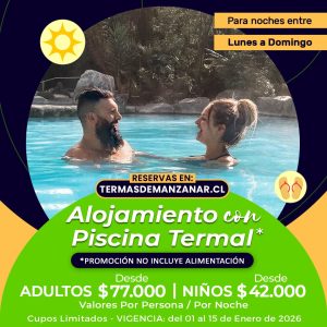 Alojamiento con Piscina Termal Sin Pensión – Enero (del 01 al 15)