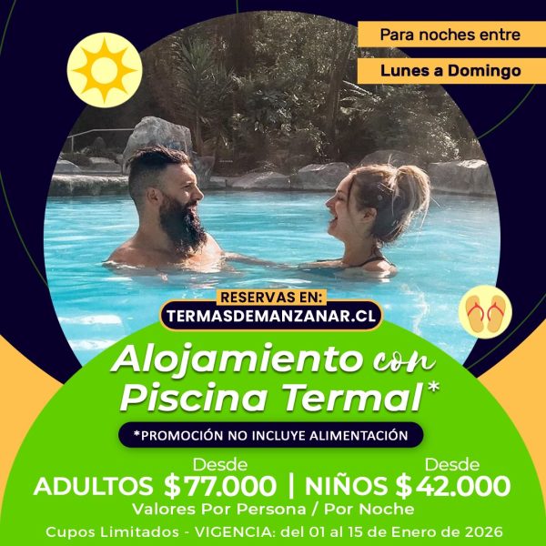 Alojamiento con Piscina Termal Sin Pensión – Enero (del 01 al 15)