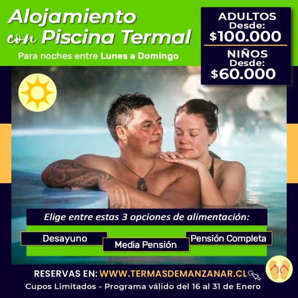Alojamiento con Piscina Termal - Enero (del 16 al 31)