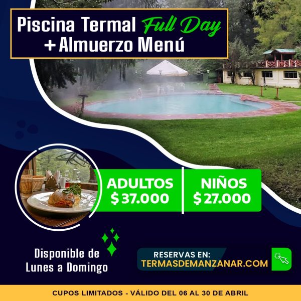 Promoción Termas Full Day + Almuerzo - Abril