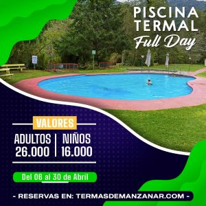 Ticket Piscina Termal – Full Day - Abril